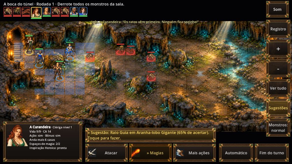 A whole room in MVP Legends SRD Tactics: a complete game, with a map, rules, heroes and monsters